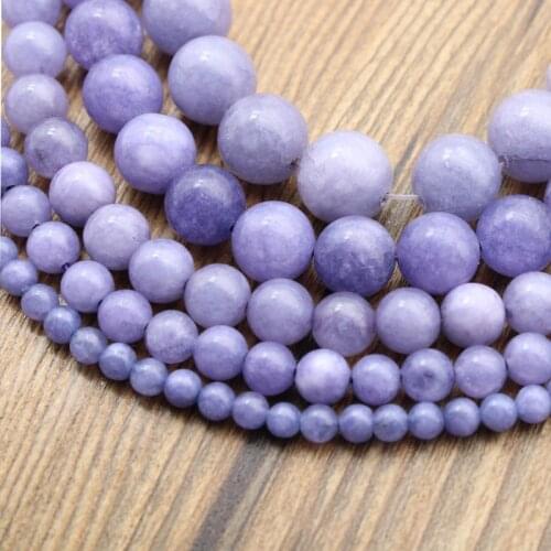 Natural lavender Amethysts Stone Beads Loose Spacer Beads for Jewelry Making fits Necklace Bracelet DIY Jewelry 4 6 8 10 12mm