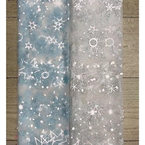 New spring/summer net yarn lace star embroidered fabric girls dress bag embroidery fabric