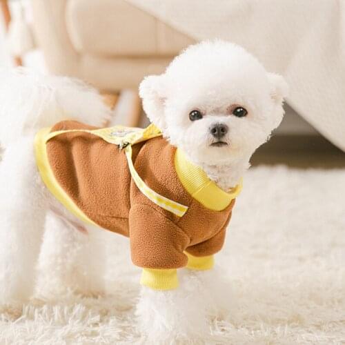 Puppy Dog Clothes Autumn and Winter Bear Bear Backpack Sweater Small and Medium-sized Dog Cat Two-legged Pet Clothes