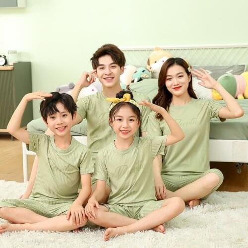 New Family Look Pajamas Sets Summer Cotton Night Set Parent-child Sleepwear Family Matching Outfits Baby Comfortable Clothes