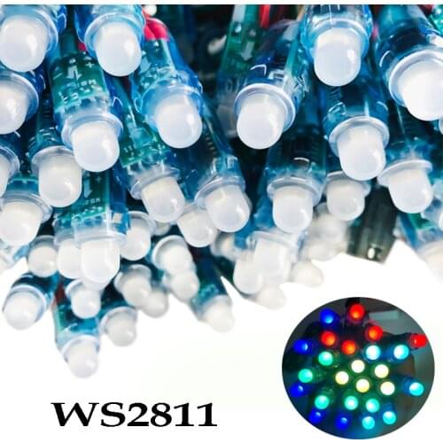 50pcs WS2811 Full Color LED Pixel Light Module RGB Color Digital LED Christmas Light SP110E LED Controller 5V 12V Power Supply