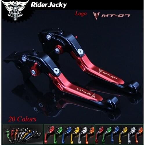 Riderjacky Red+Black For Yamaha MT-07 MT07 MT 07 2014-2018 2017 Adjustable Folding Extendable Motorcycle Brake Clutch Levers