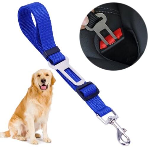 New Pet Supplies Car Seat Belt Dog Seat Belt Dog Leash Vehicle Belt Adjustable Cushioning Elastic Reflective Safety Rope For Pet