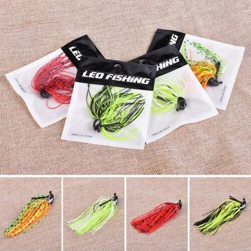 LEO 7g / 10g Fishing Buzz Bait Spinnerbait Fishing Lures Buzzbaits with Jig Head Hook Artificial Bite with Mixed Color 4 Options