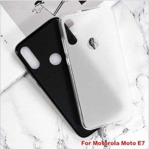 For Motorola Moto E7 Silicon Cover Soft TPU Matte Black Phone Protector Shell For Motorola Moto E7 Capa Coque Back Cover Case