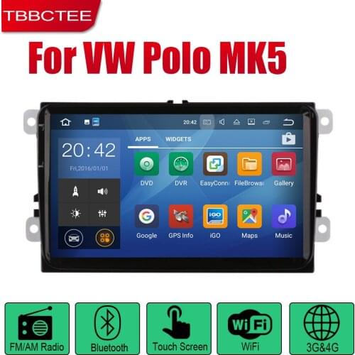 TBBCTEE Auto Player GPS Navigation For Volkswagen VW Polo MK5 2009 2010 2011 2012 2013 Car Android BT System Screen Radio Stereo