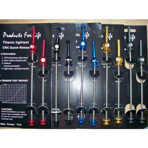 Titanium Ti Skewers Bike MTB Mountain bicycle Cycling Quick Release 100mm 135mm