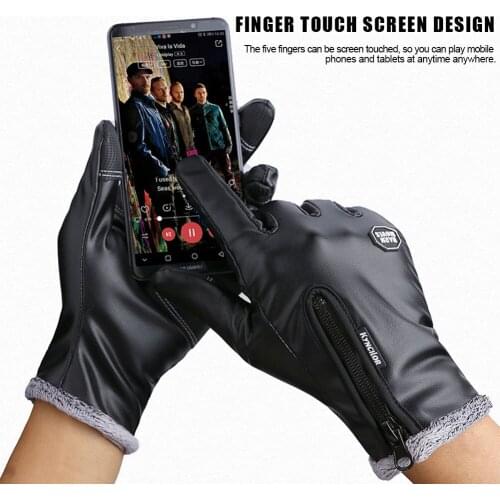 Outdoor Winter Gloves Unisex Windproof and Waterproof Touch Screen Mittens Warm Motorcycle Riding Gloves