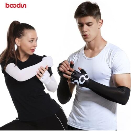 Unisex Long Section UV Bicycle Cycling Glove with Ice Arm Sleeve Anti-skid Bike Riding Gloves for Camping Cycling Sport