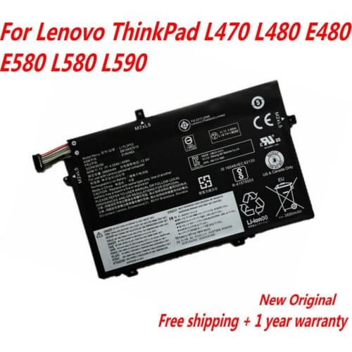High Quality L17L3P52 01AV463 L17M3P53 Laptop Battery For Lenovo ThinkPad L470 L480 E480 E580 L580 L590 11.1V 4050mAh/45Wh