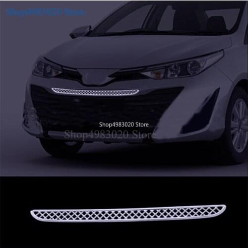 Front Ceter Bumper Protector Grille Grill Front Moulding Bumper Grille Cover Trim For Toyota Vios 2019 Car Styling accessories