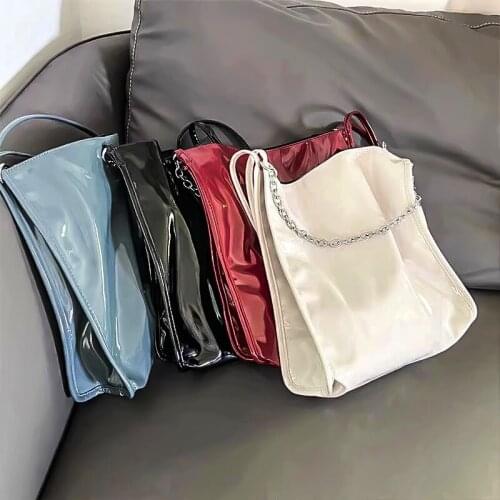 Womens Shoulder Bags Large Multicolor PU Women Shopper New Glossy And Fashionable Patent Leather Cheap Bag