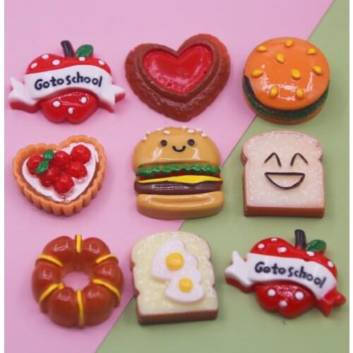 10PCS Resin Easter Day Egg/Rabbit Flatback Cabochon Miniature Food Decoration Charm Craft hairbow center