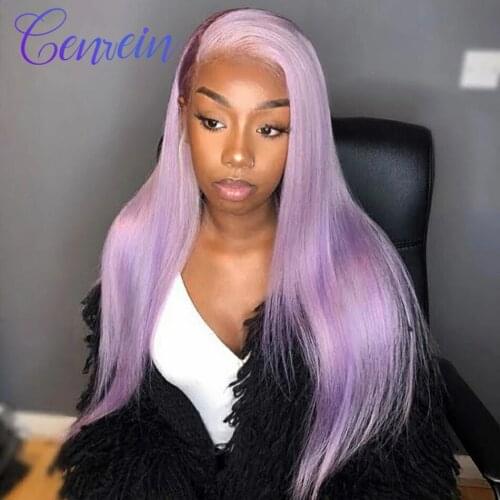 13x4 Purple Color Lace Front Human Hair Wigs with Baby Hair Highlight Color Brazilian Remy Hair Lace Front Wig Glueless Lace wig