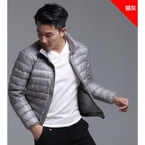 2019 Autumn Winter Casual Plus Size Ligth Thin Down coat Stand Collar Sleeveless Down Vest White Duck duck down jacket men Mw945