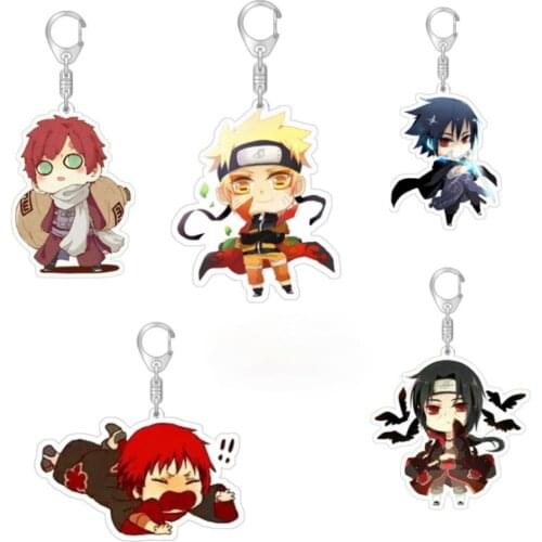 Anime Ninja Cosplay Keychain Acrylic Double Faced cartoon character pendant for both men and women