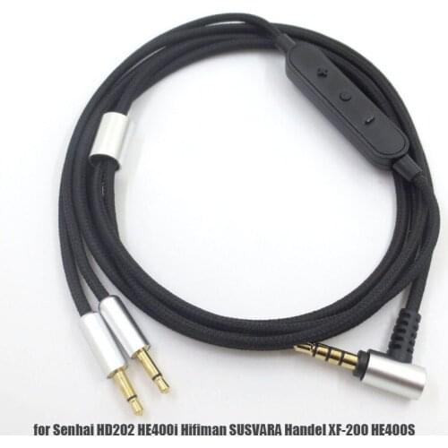 3.5mm to 2*2.5mm Audio Cable for Senhai HD202 HE400i Hifiman SUSVARA Handel XF-200 HE400S Volume Earphone Cable for SamsungiPone