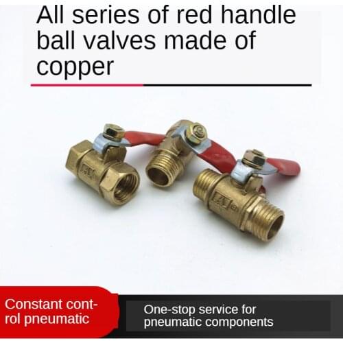 1/8" 1/4" 3/8" 1/2" BSP Female Male Thread Two Way Brass Pneumatic Shut Off Ball Valve Pipe Fitting Connector Coupler Adapter