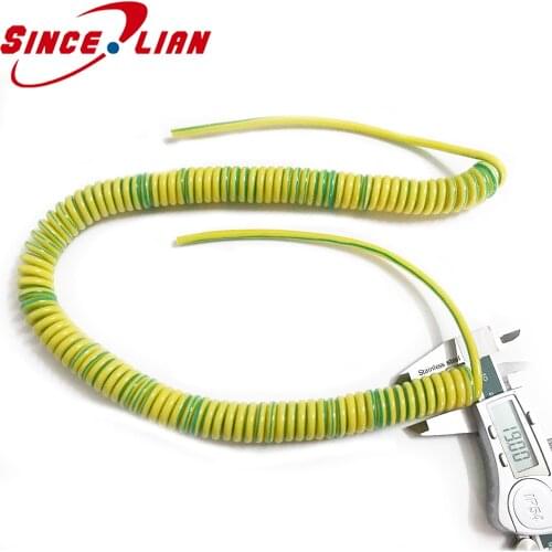 Elastic Line Single Core Spring Wire Yellow Green Grounding Power Cable Telescopic Cable 1*2.5 Square Spot Circuit Wire
