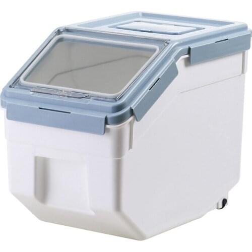 Food Storage Box Plastic Kitchen Lunch Box with Lid Sealed Moisture-Proof Storage Box Pet Dog Food Container Flip Lid