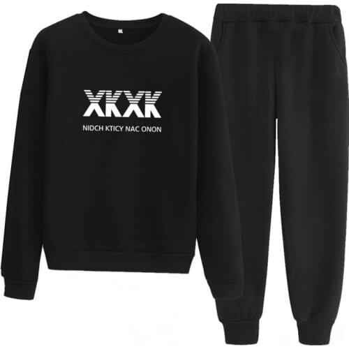 Heliar Women Autumn Cotton Tracksuits Lettering Print Fleece Pullovers and Trousers Two pieces Sets For Women 2021 Winter Suits