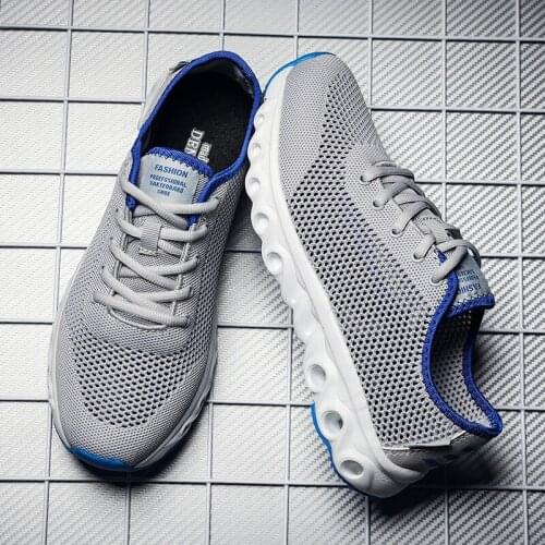 Running/Jogging Shoes Summer Mesh Breathable Comfortable Sneaker Grey/Blue/Black MenS Casual Sports Shoes Lightweight