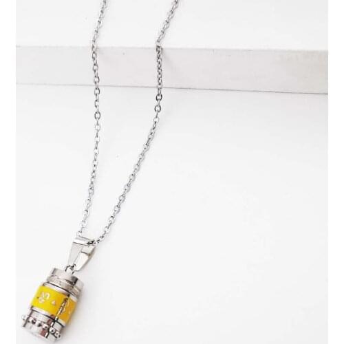 Stainless steel titanium steel pillar rune pendant simple creative fashion temperament female pendant necklace