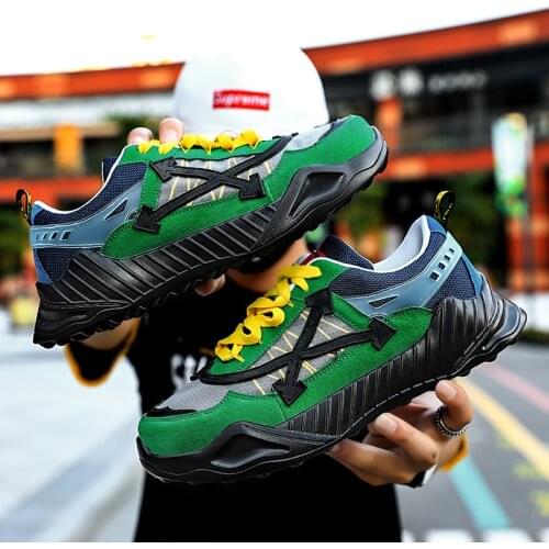 2020 Fashion Green Chunky Sneakers Men Harajuku Style Hip-hop Mens Shoes Casual Breathable Men Trainers Shoes zapatillas hombre