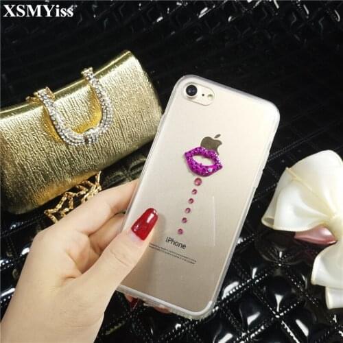 XSMYiss For iPhone XS Max XR X 8 7 6 6S Plus Case Luxury Bling Rhinestone Diamond Soft Transparent TPU Cover For iPhone XR Case