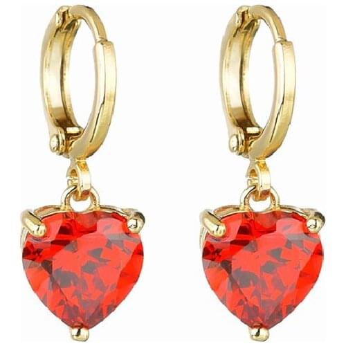 Fashion Drop Earrings 925 Silver Jewelry Heart Shape Zircon Gemstone Accessories for Women Wedding Party Gift Earrings Wholesale