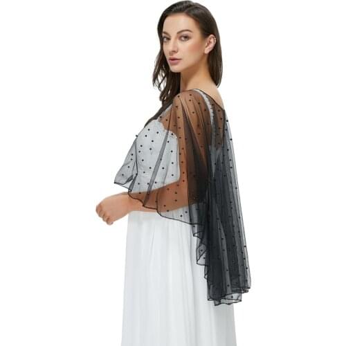 2021 Pearls Wedding Cape Short Front Long Back Women Wrap Cape Evening Wrap Shawl Wedding Accessories Bolero Bridal Cloak