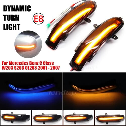 For Mercedes Benz C Class W203 S203 CL203 LED Side Rearview Mirror Indicator Blinker Repeater Dynamic Turn Signal Light