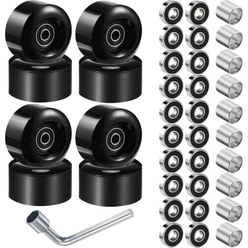 Top!-8 Pieces Roller Skate Wheels Quad Skates Replacement Outdoor Quad Roller Skate Wheels with Skate Roller