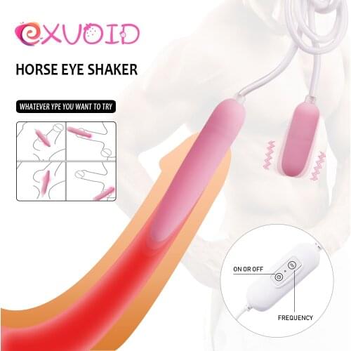 EXVOID Vibrating Penis Plug Vibrators Sex Toys for Couple Double Jump Egg Masturbator Mini Vibrator Horse Eye Plug Powerful