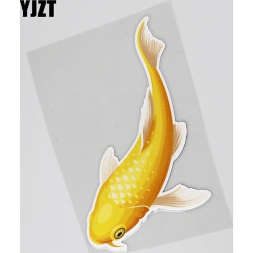 YJZT 9.8CMX15.2CM Cartoon Cute Goldfish Car Sticker Decal 13B-0059