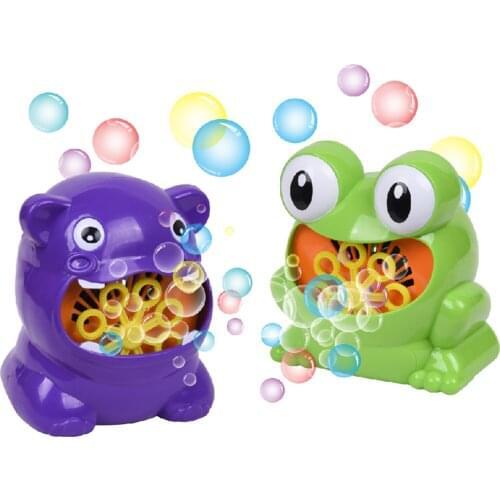 Fun Baby Bath Toy Bubble Blower Bubbler Outdoor Bubble Gun Frog Automatic Bubble Machine Toys For Toddlers Soap Bubble Blower