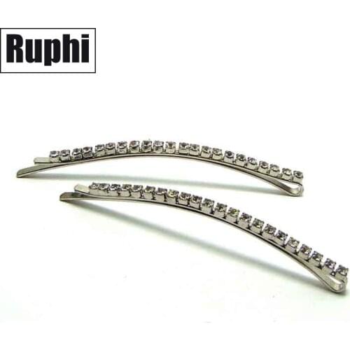 Unique design 85mm long rhinestone hair bobby pin clip fashion headwear ornament summer jewelry accessories 6pairs lot