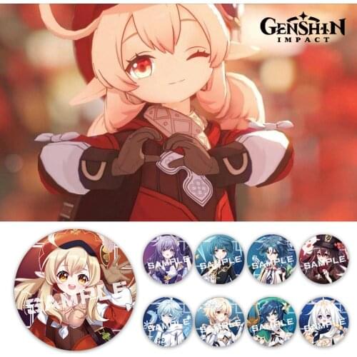 Game Genshin Impact 2.0 All NEW 58mm Xiao Brooch Pin Cosplay Badge Accessories For Clothes Backpack Decoration Gift
