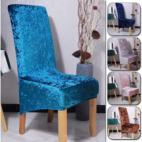 Golden Diamond Velvet Chair Cover Dining Elastic Chair Covers Universal Stretch Elastic Europe Style Anti-Dirty Removable