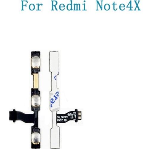 10pcs/lot Volume Cable For Xiaomi Redmi Note4X Standard Version Switch Volume Power On/Off Button Flex Cable Replacement