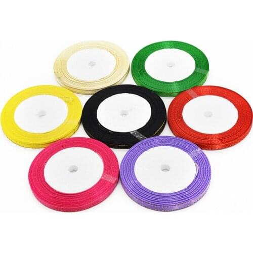 25Yards/Roll 6mm Satin Ribbons For gift wrapping Home decoration accessories Wedding Diy Christmas Vases for decoration Bow box