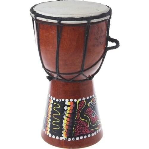 4 inch Professional African Djembe Drum Bongo Wood Good Sound Musical Instrument Y51D