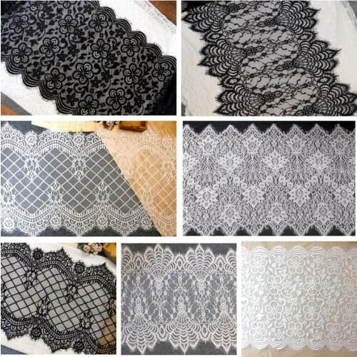 GLace 9m/lot Thickening eyelash lace fabric DIY clothing skirt set home textile tablecloth decoration accessories TX349