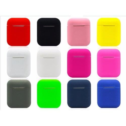 100pcs/lot Soft Silicone Skin Case for Apple Airpods charging Case Airpod Protective Cover Sleeve pouch Shockproof coque fundas