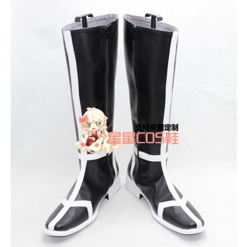 BLEACH Ulquiorra Cifer Black Long Halloween Cosplay Shoes Boots X002