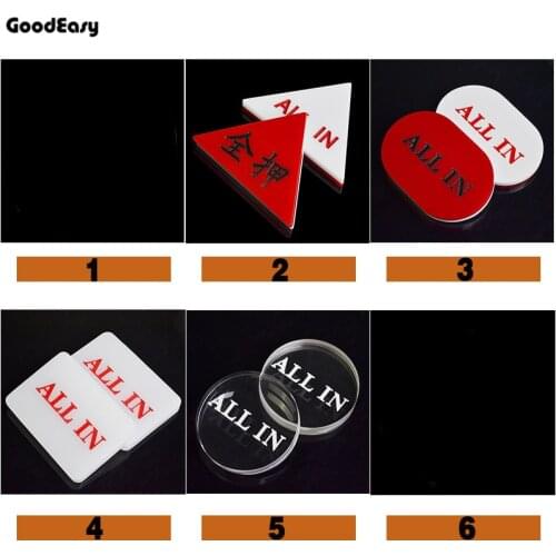 All In Button Pressing Triangle Acrylic Texas Hold'em PokerS Casino Poker Cards Poker Chips HOT SALE 5 Choice Poker 1pc
