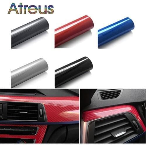 High Glossy 5D Carbon Fiber Vinyl Film Car Stickers for Nissan Qashqai J11 Opel Astra J H G Kia Ceed Sorento Skoda Octavia A7