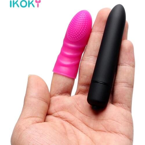 IKOKY Long Bullet Vibrator Foreplay Vagina Stimulation G Spot Massager Finger Vibrator Clitoris Stimulator Sex Toys for Women