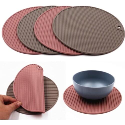 Cup Coaster Insulation Table Mat Kitchen Coasters Trivets Mat Silicone Heat Resistant Placemat Non-Slip Hot Pot Dish Mats