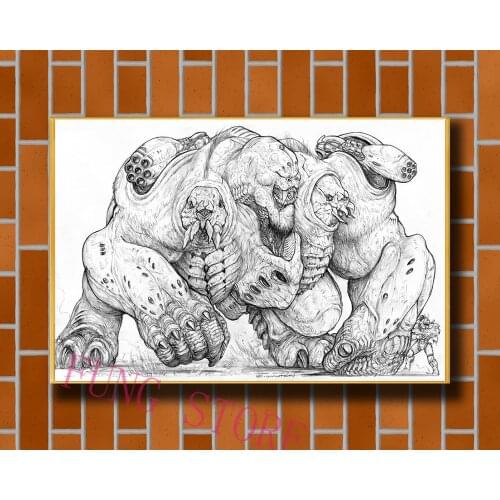 K030 Science Fiction Mech Warrior Robot Monster Originality Custom Silk Poster Home Deco Wall Art Christmas Gift